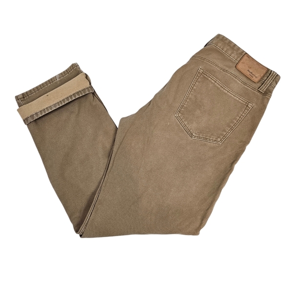Weatherproof Vintage Tan Canvas Fleece Lined Pants Workwear Size 38x34‎ Men's H5 - Picture 2 of 12
